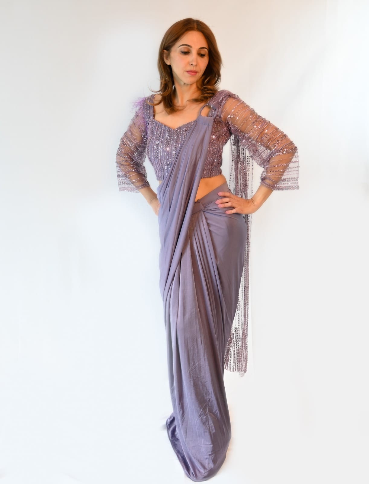 Lavender Lush Drape Saree