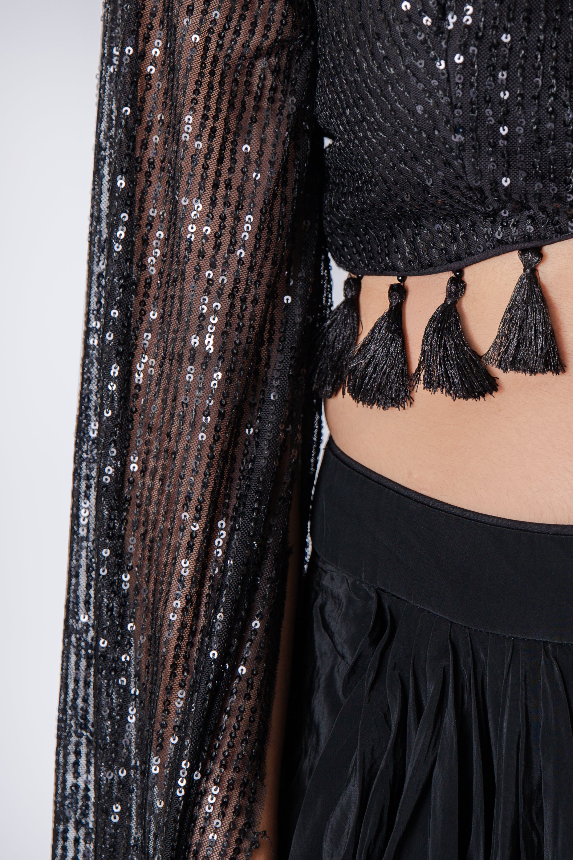 Tassled Wing Crop Top Set