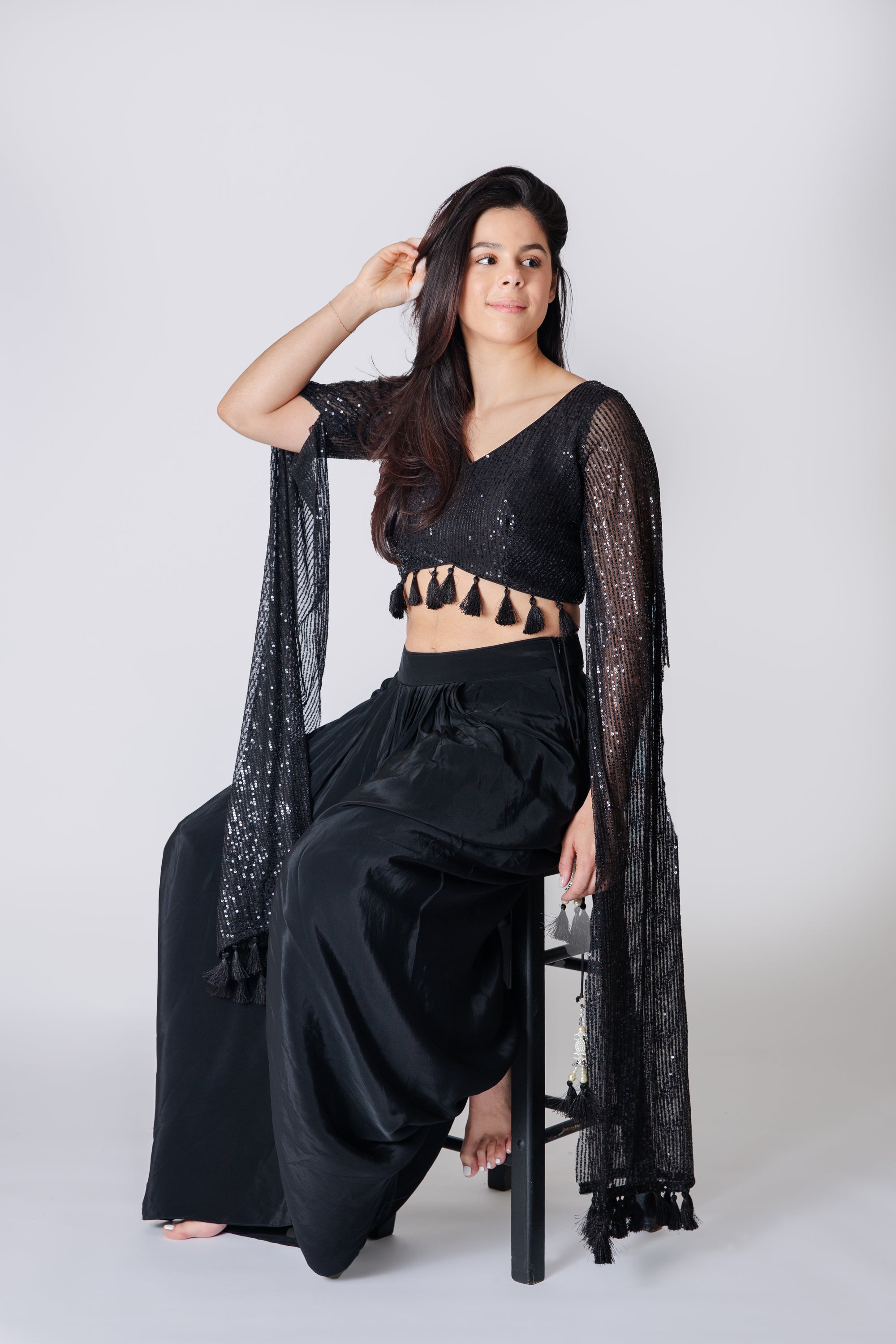 Tassled Wing Crop Top Set