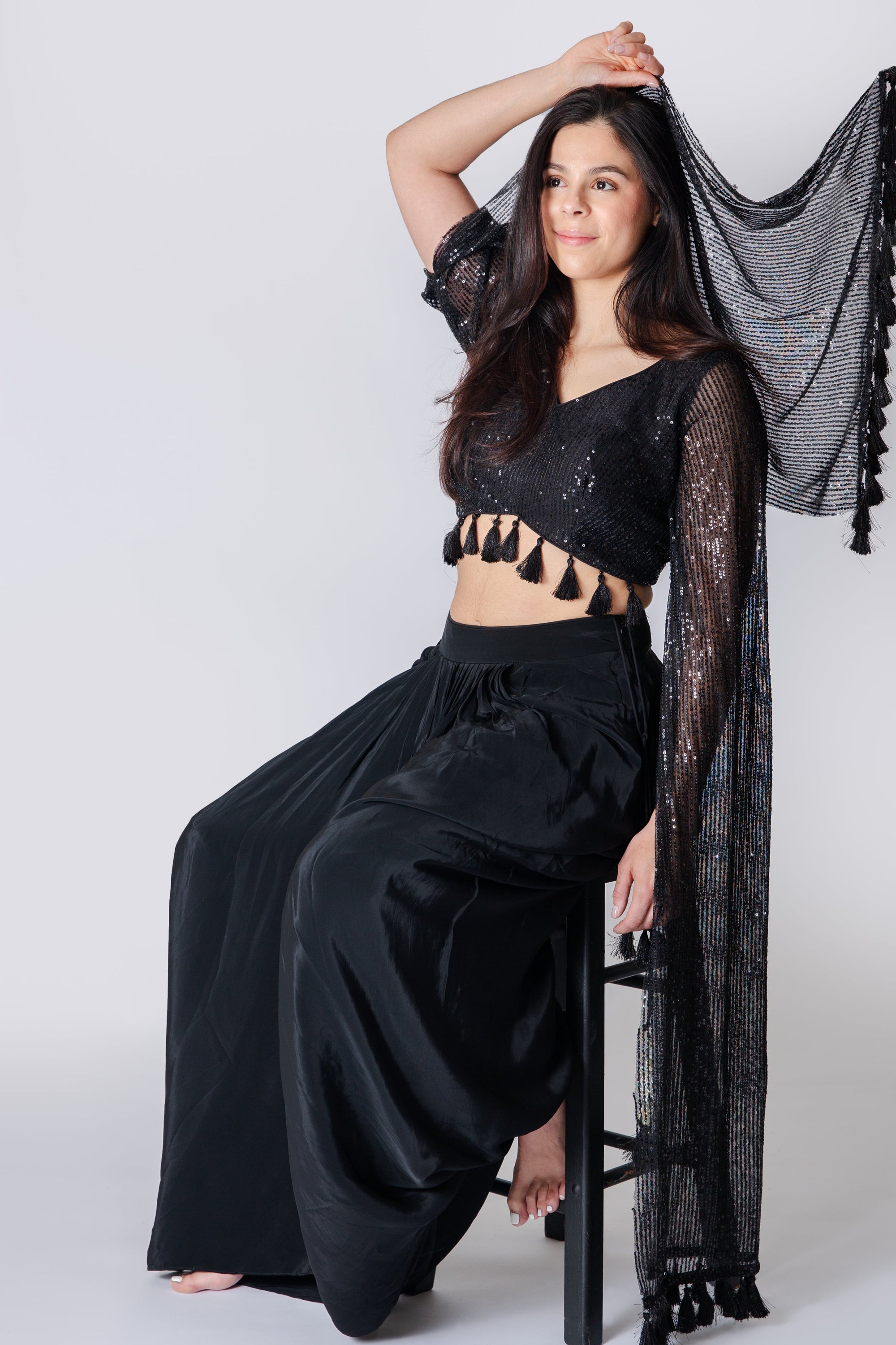 Tassled Wing Crop Top Set