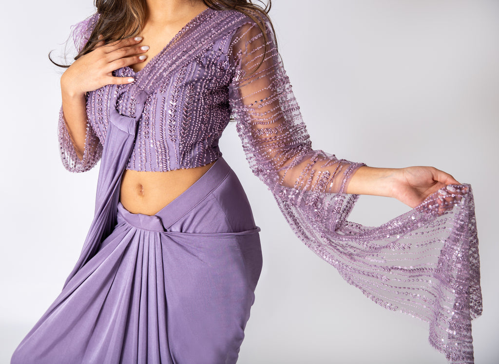 Lavender Lush Drape Saree