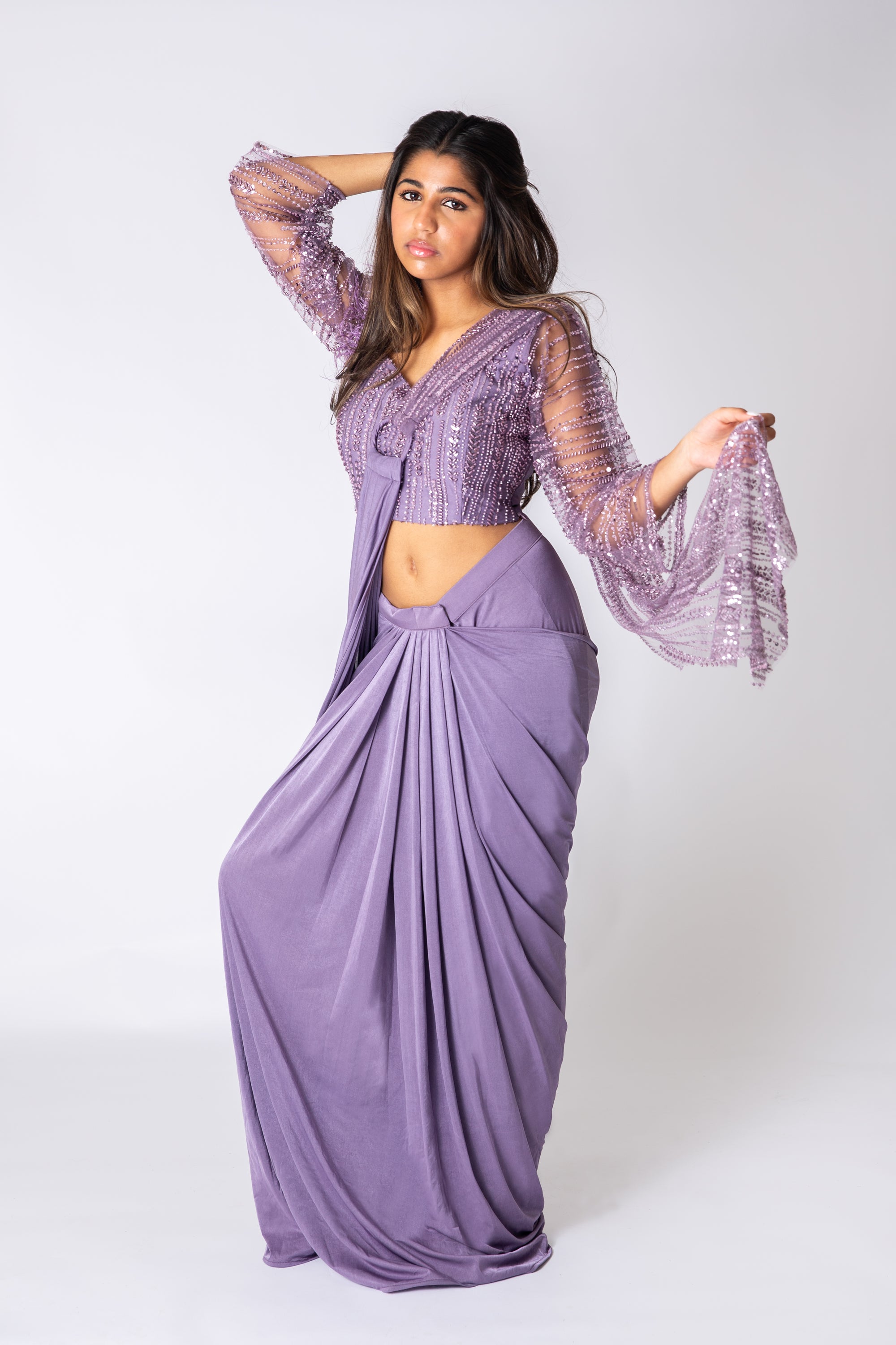 Lavender Lush Drape Saree