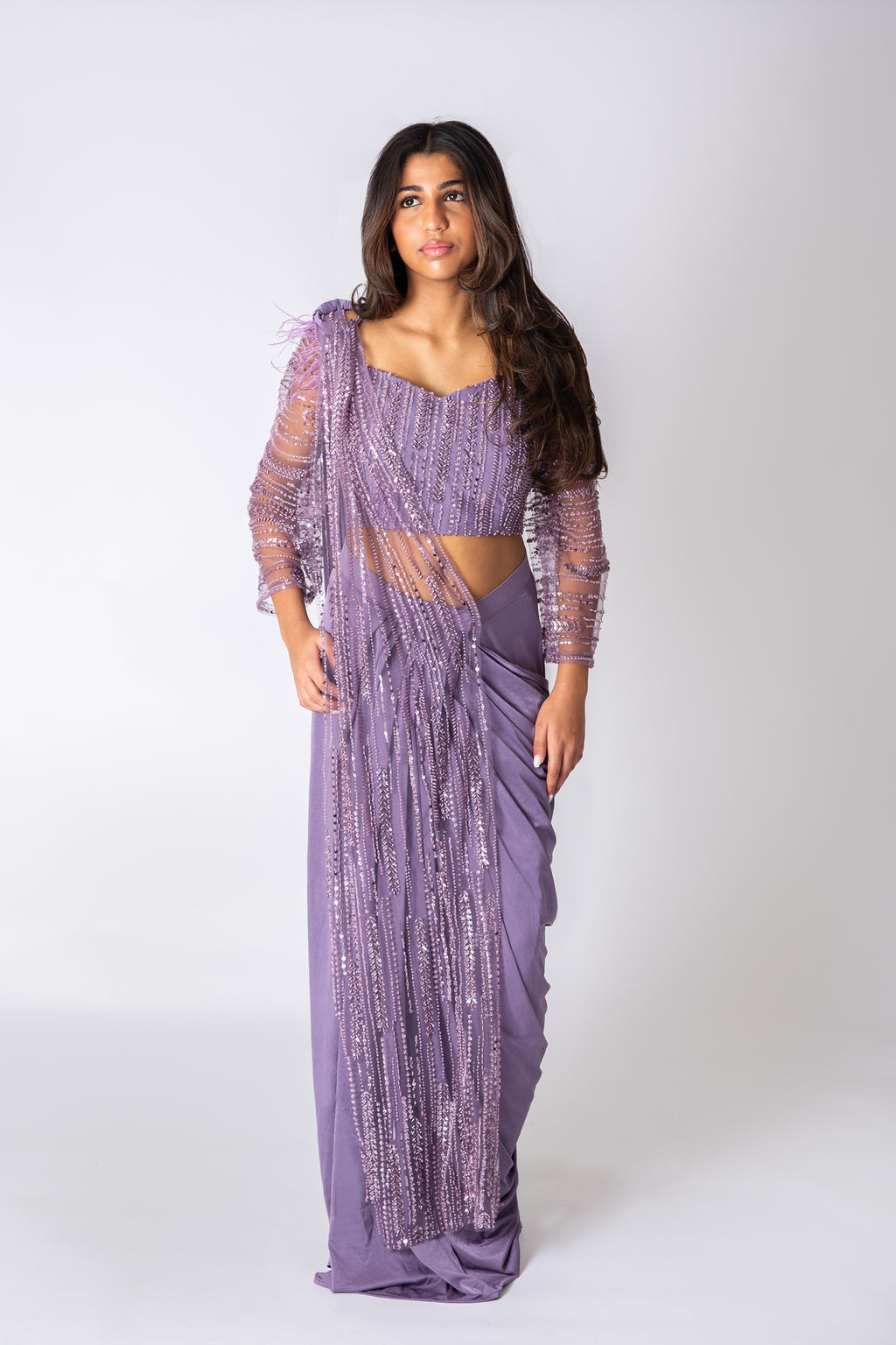 Lavender Lush Drape Saree