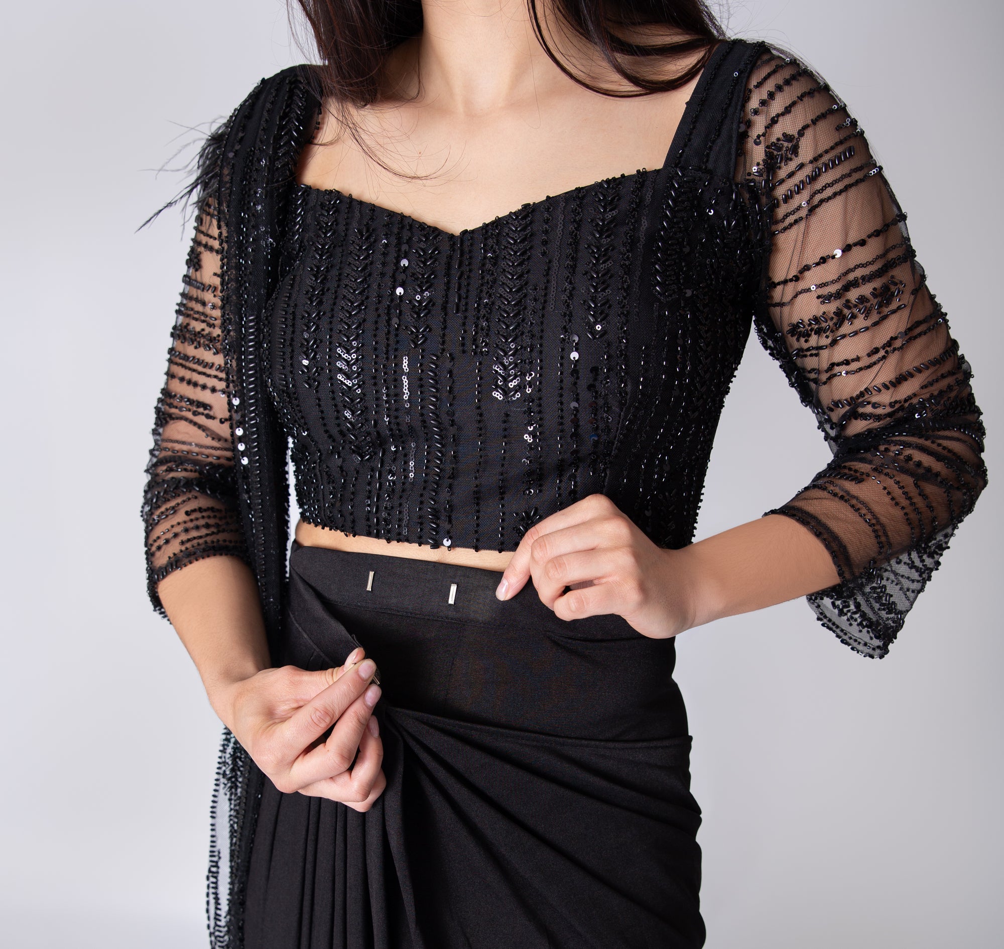 Tassled Wing Crop Top Set