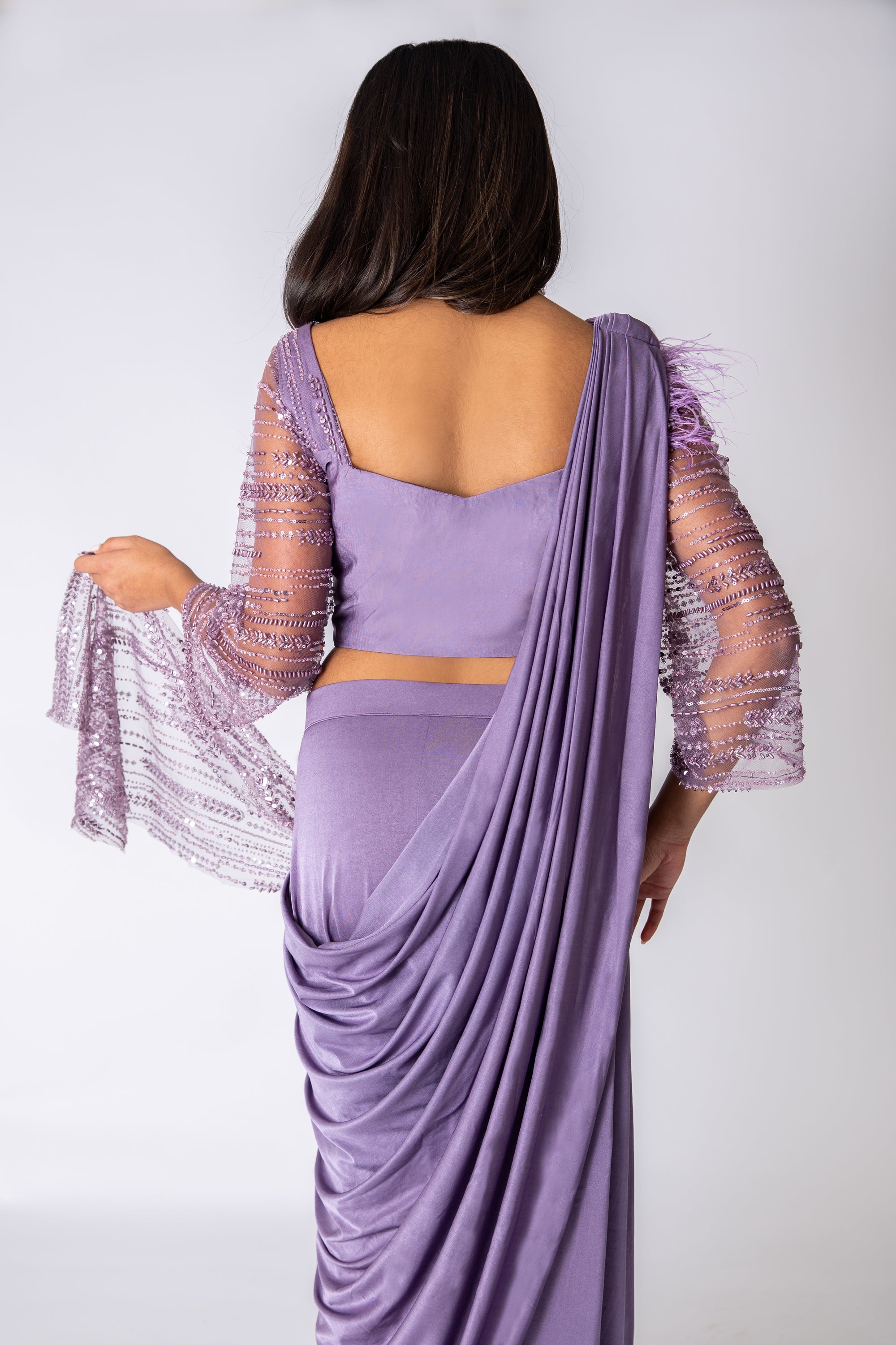 Lavender Lush Drape Saree
