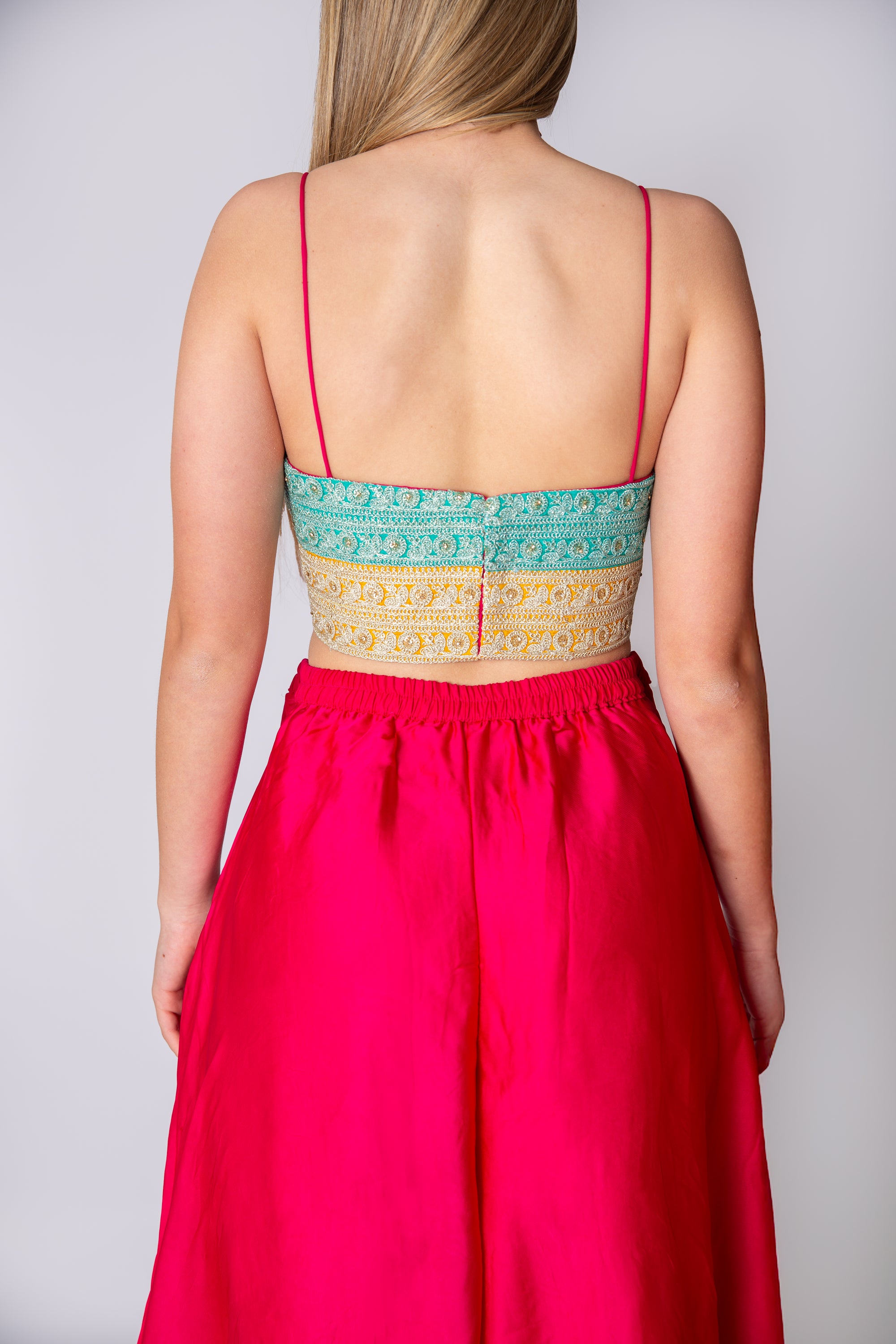 Crop top with Palazzo pants