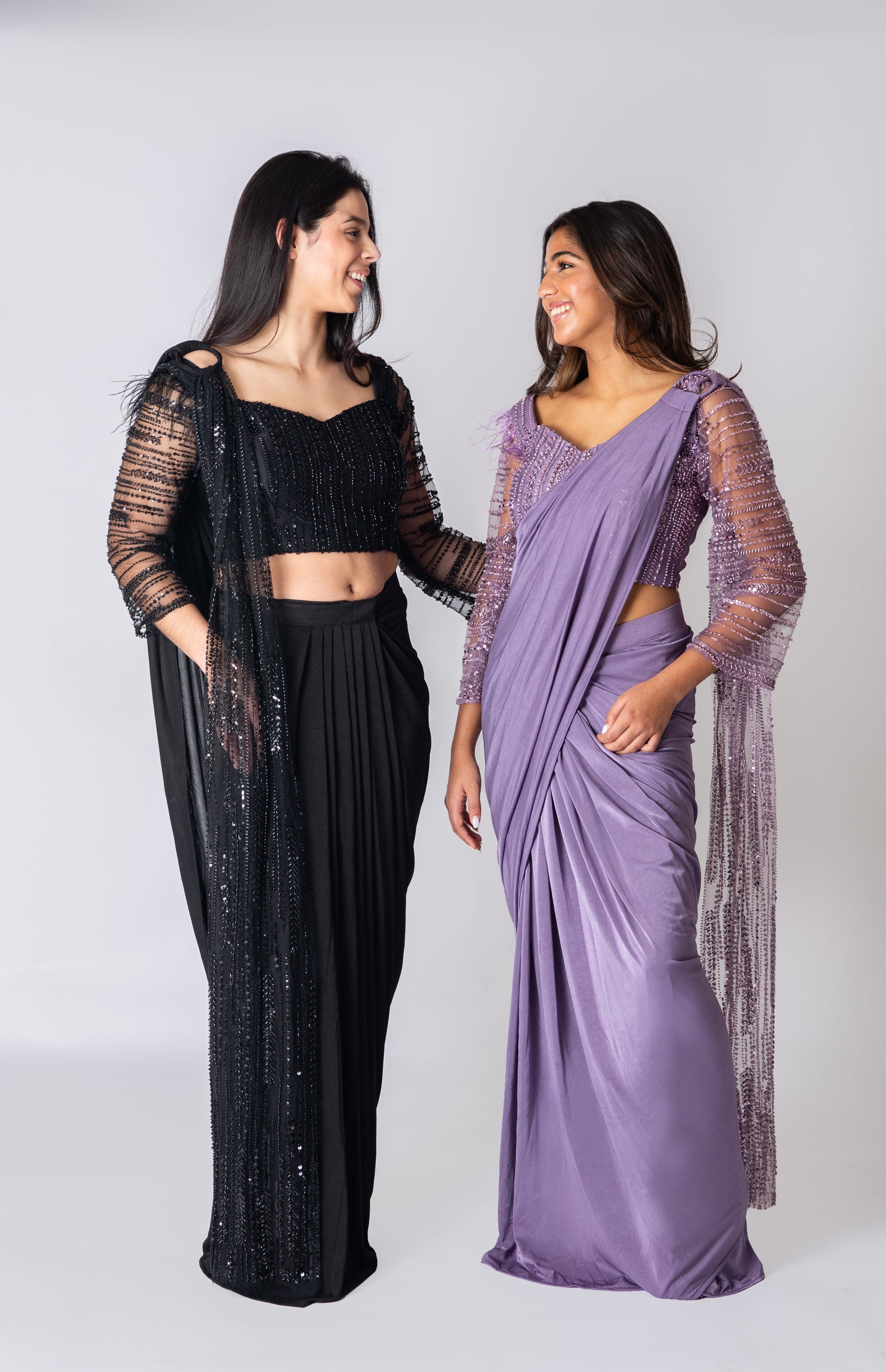 The "Little Black" Drape Saree