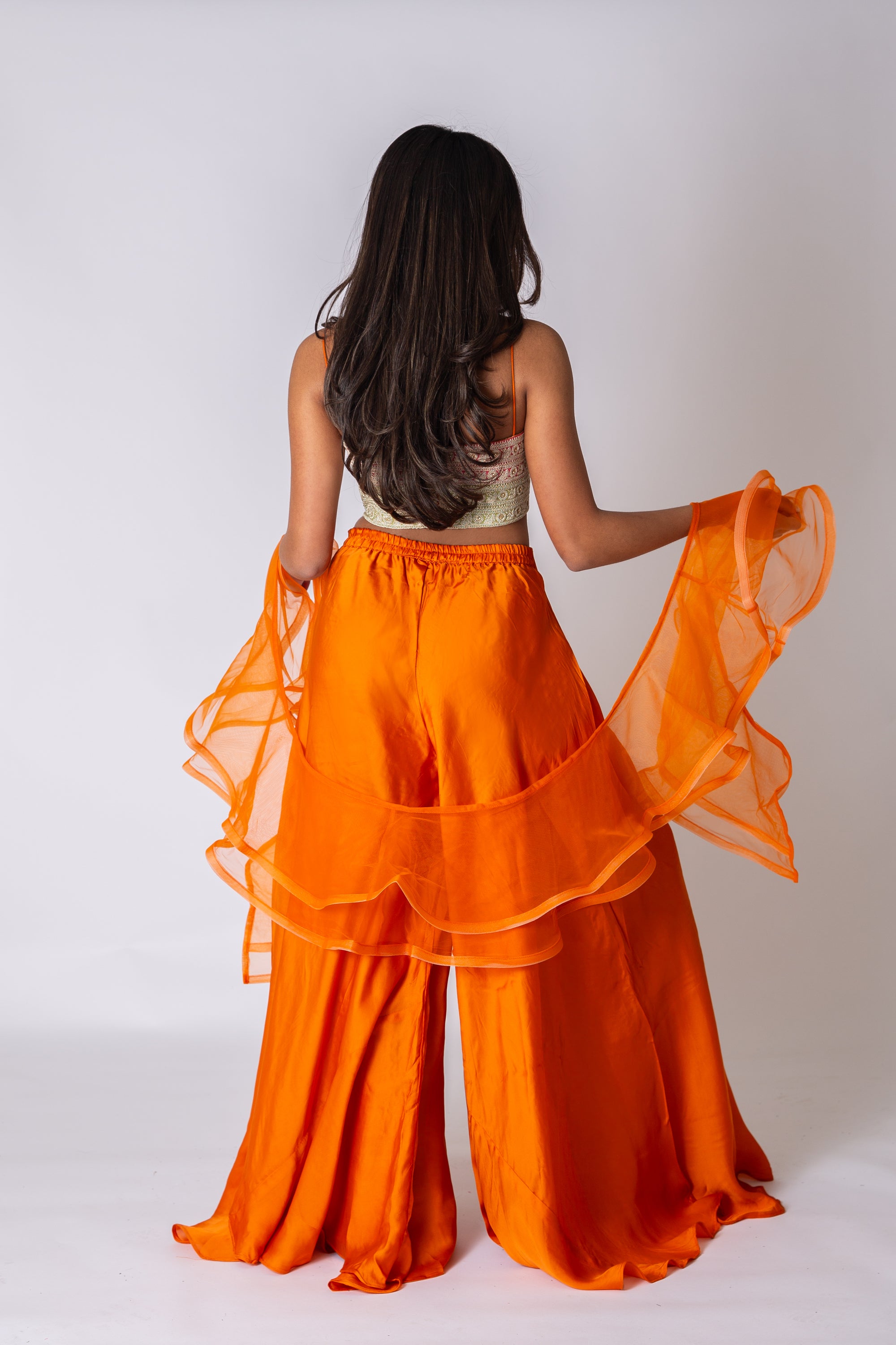 Crop top with Palazzo pants