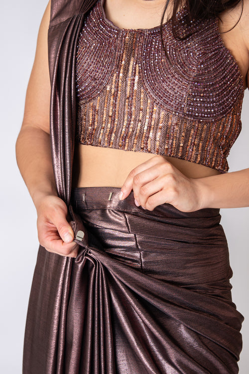 Chocolate Dreams Drape Saree