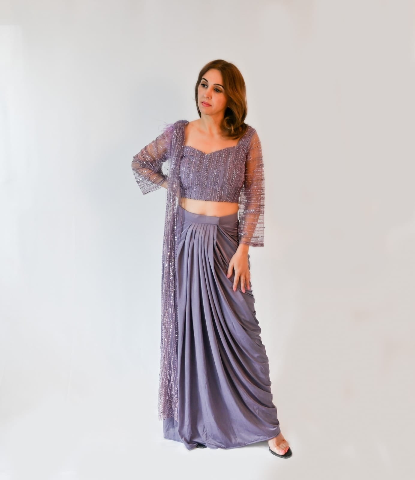Lavender Lush Drape Saree