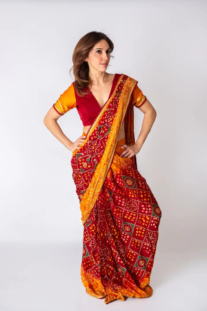 Bandhani Bliss Drape