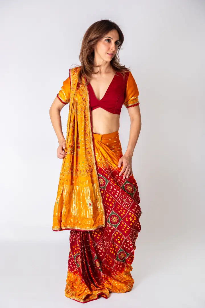 Bandhani Bliss Drape