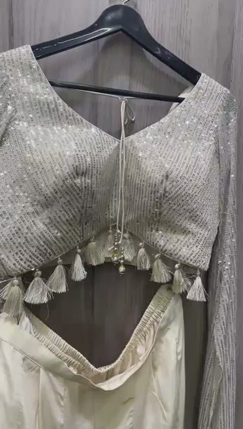 MIRAGE Tassled Wing Crop Top/High Waisted Pant Set