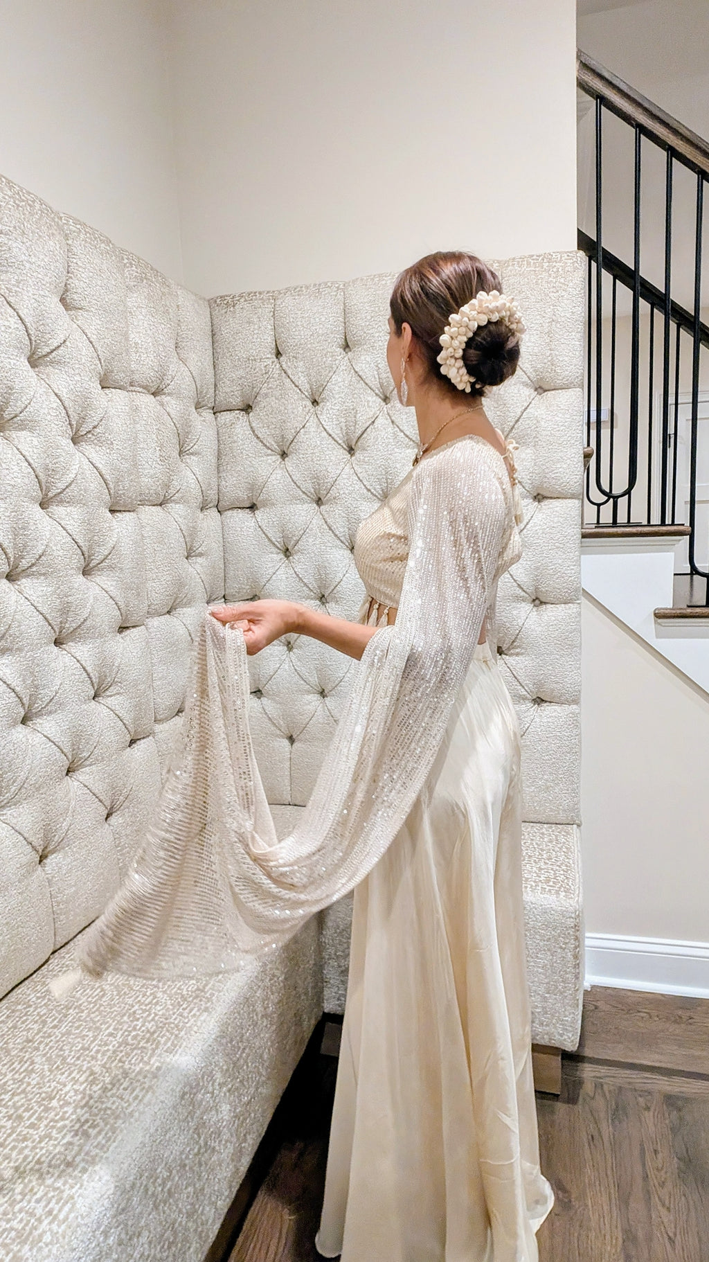 MIRAGE Tassled Wing Crop Top/High Waisted Pant Set