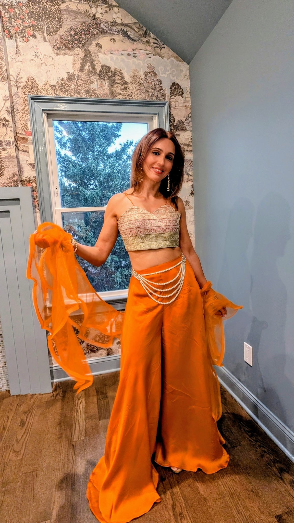 the CASCADE Crop Top & Palazzo Pants